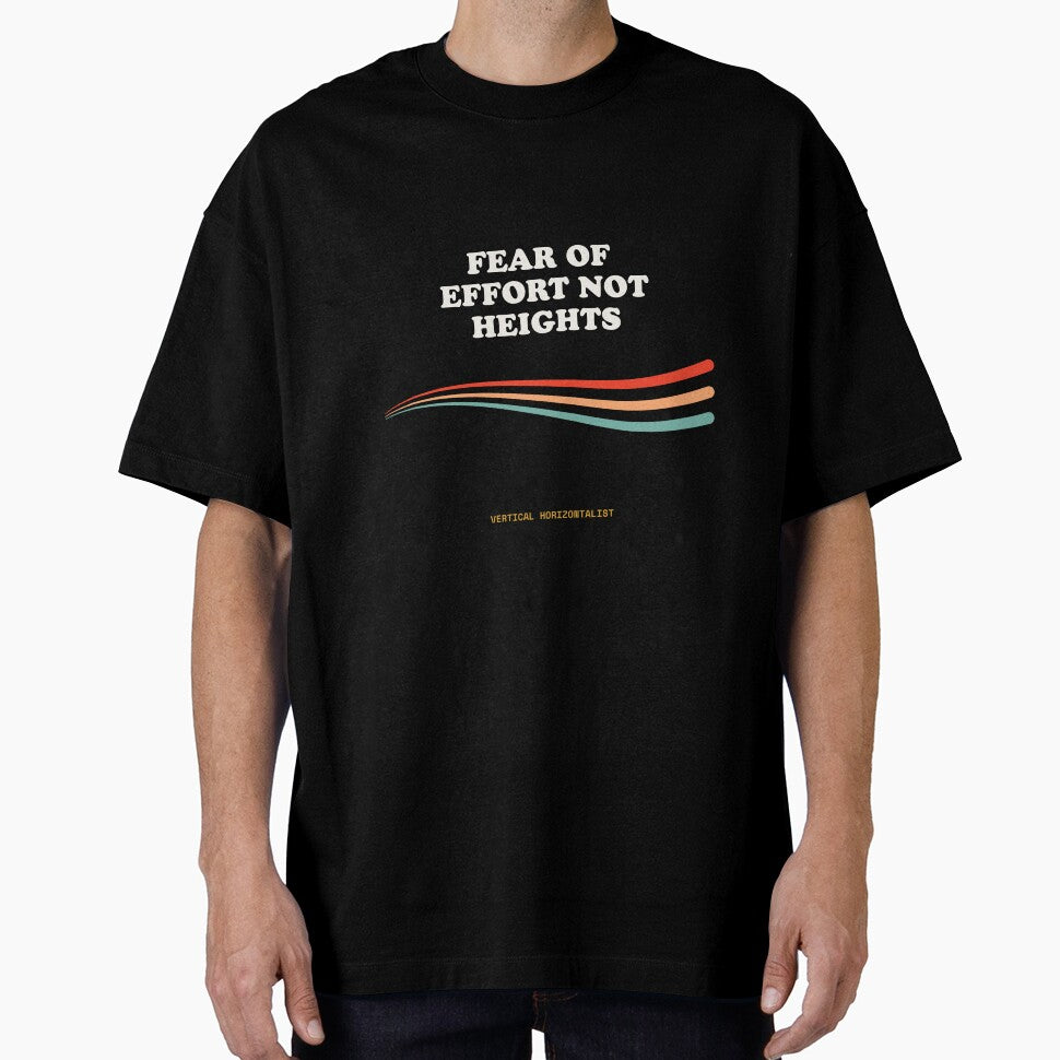 Fear Of Effort Not Heights Funny Climbing Bouldering Retro by SlothcoreVibes
