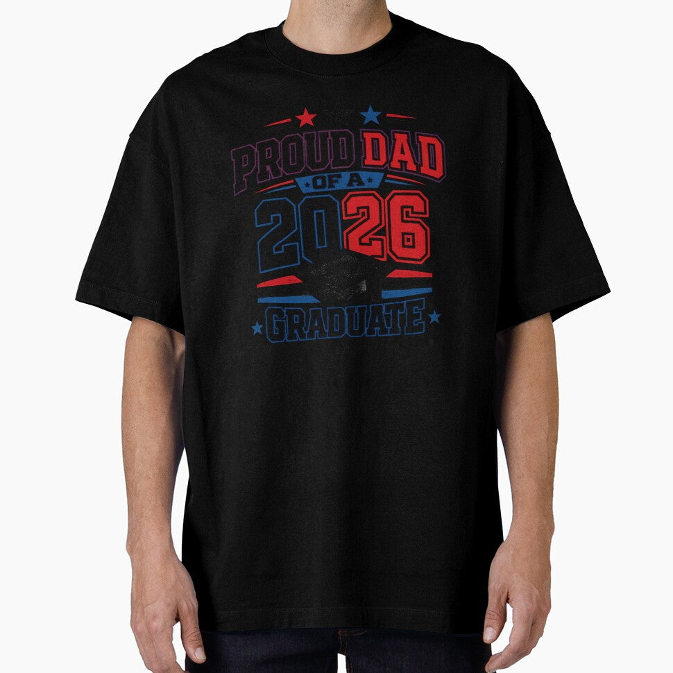 Proud Dad of a 2026 Graduate Funny Graduation Shirt for Fathers by EventDrop