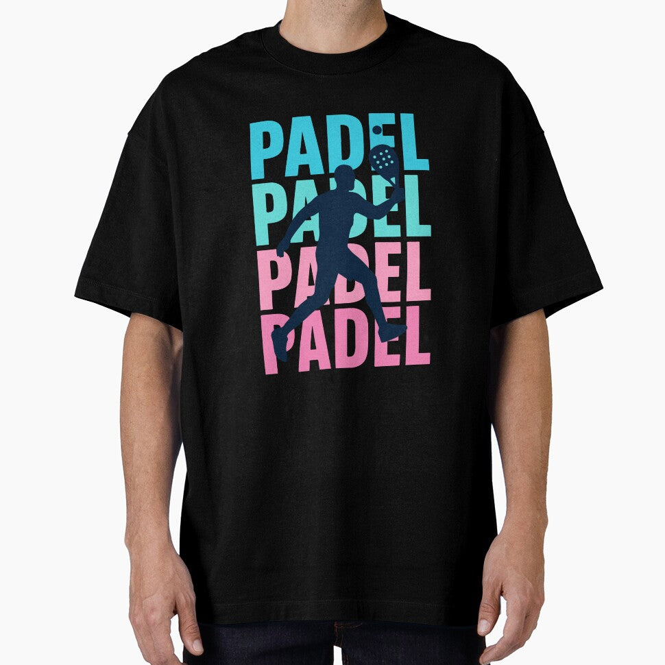 Padel/ tennis fan/ sports/ Padel Passion - Colorful Padel Tennis Silhouette Design by Krasnovaovaova