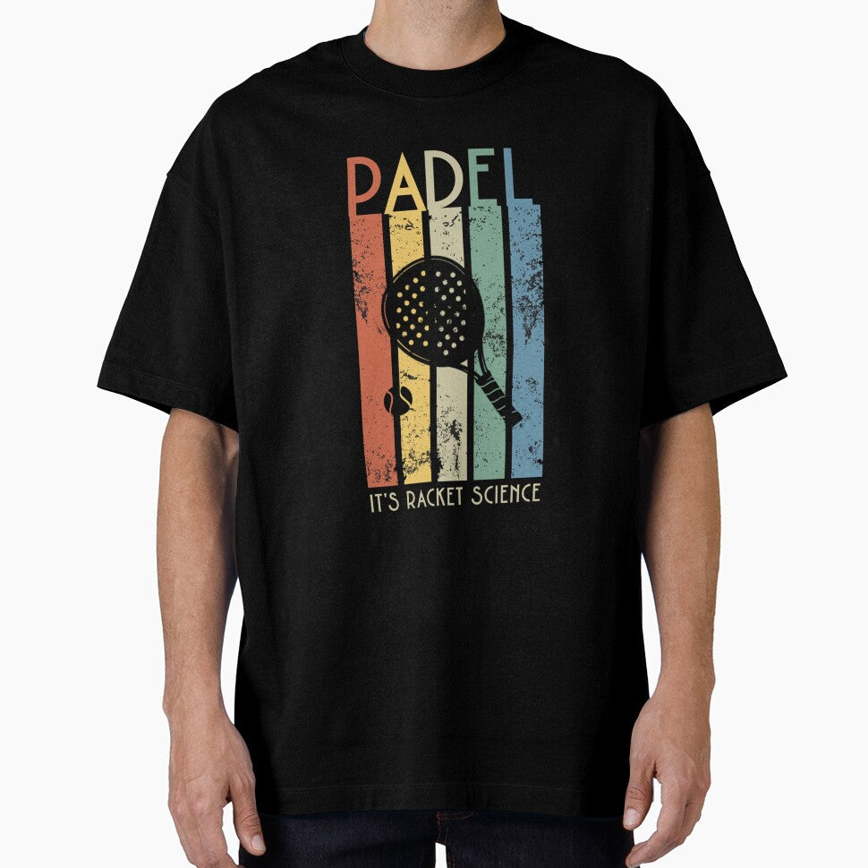 Padel is racket science retro color by portrait4you