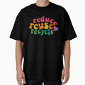 Reduce Reuse Recycle Rainbow Retro Environmental Advocacy by cashewdays
