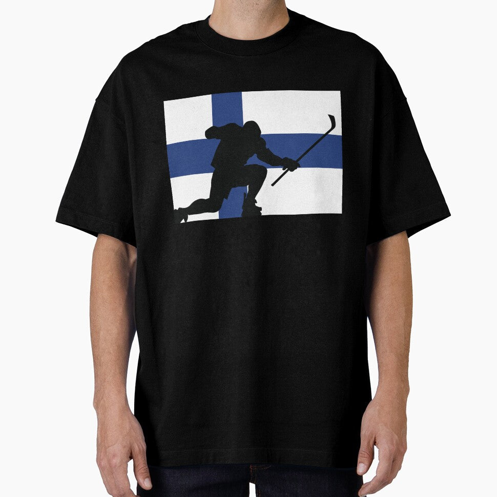 Finland Ice Hockey Silhouette Celebration by CanvasTee