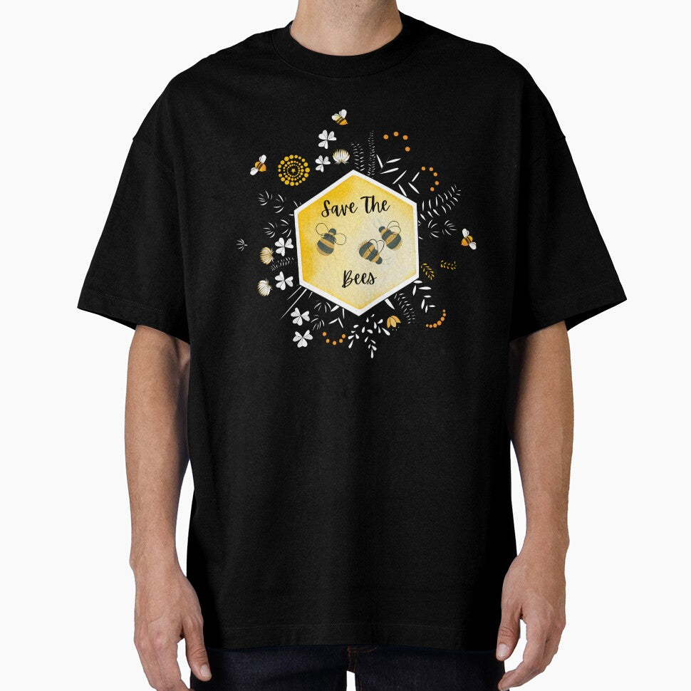 Save The Bees Honeycomb Floral Design: by LifeAndWonder