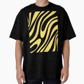 Wavy Loops Retro Abstract Pattern in Yellow by kierkegaard