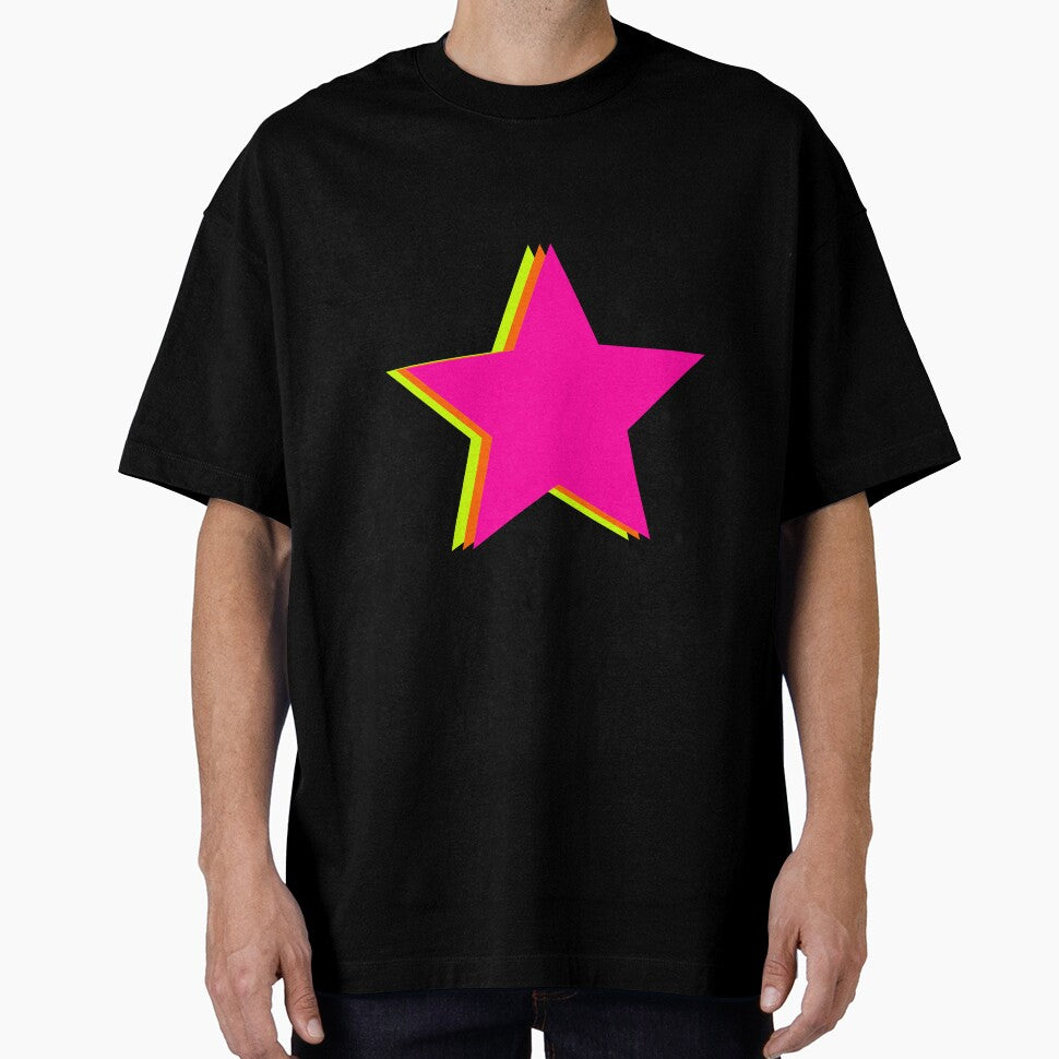 Preppy neon pink, green and orange star by SUUSCK ★