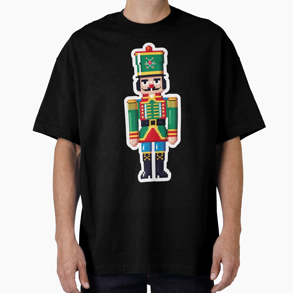 Cute Pixel Nutcracker Soldier in Festive Uniform by BankMano