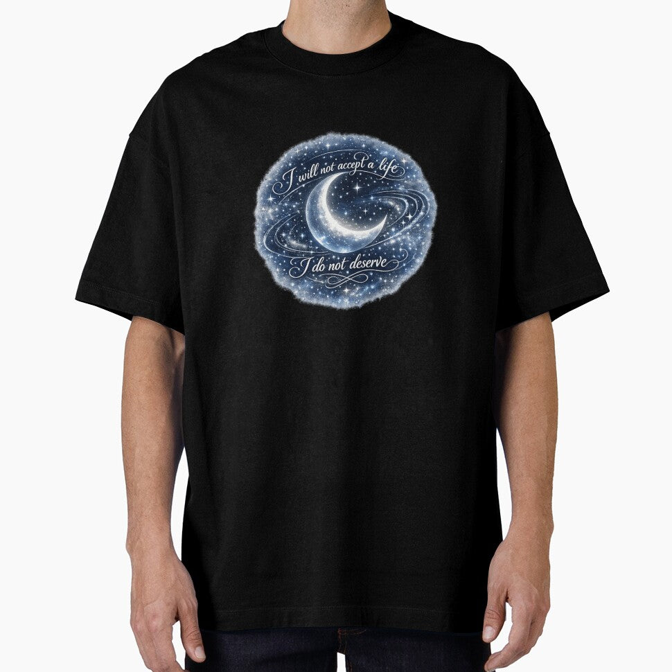 Celestial Moon Quote Shirt – Cosmic Spiritual Motivation by AMICO77