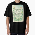 Nature Is My Therapist – Watercolor Calm Botanical Quote by astersgraphics