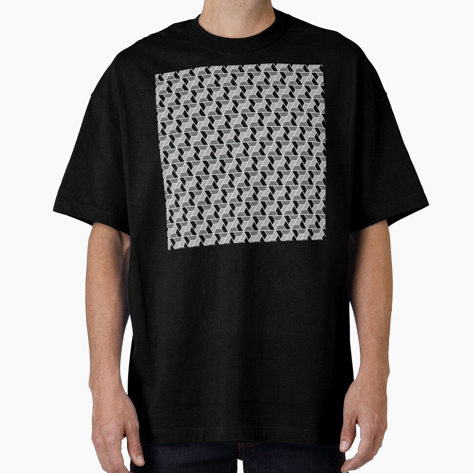 Black, white and gray triangle pattern by flamendes