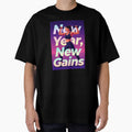 New Year New Gains - Female Fitness Motivation 2026 Women Weightlifting Gym Art by Design-Pro-21