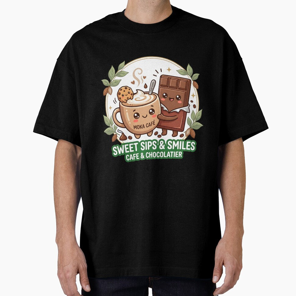 Sweet Sips and Smiles - Cute Coffee and Chocolate Bar Best Friends Mascot by WalterAdd