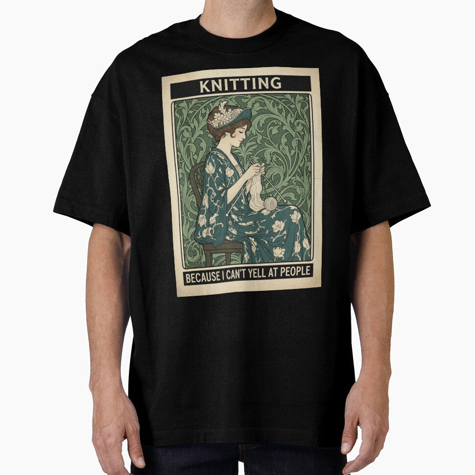 Knitting in Silence – Vintage Introverted Humor by HeyHas