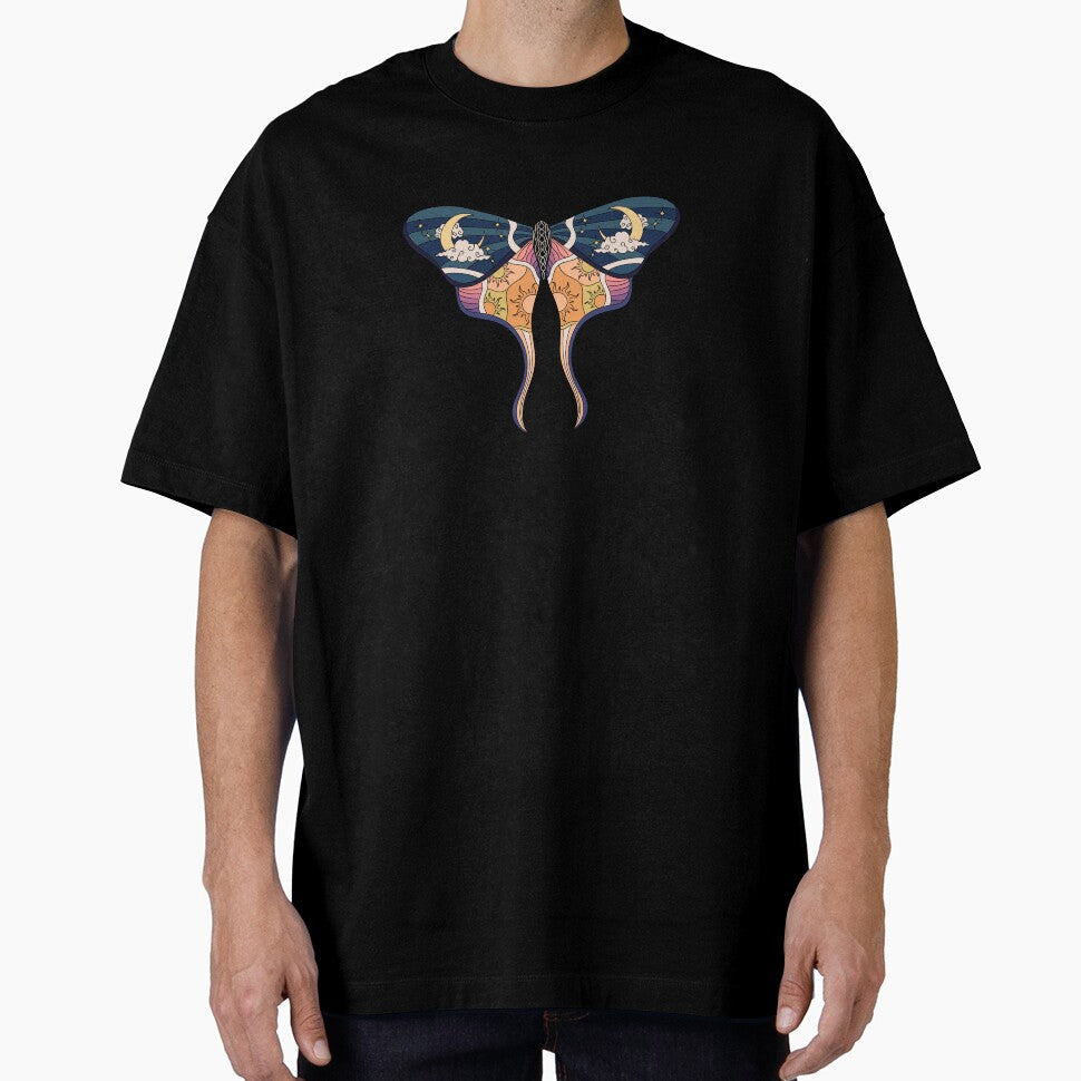Colourful moth sun and moon celestial vibes by waltcrystal