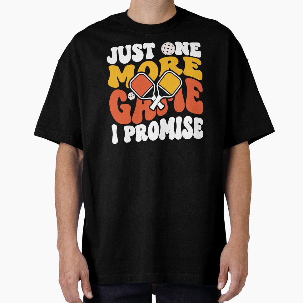 Just One More Game I Promise Funny Pickleball Retro Groovy by MavtM
