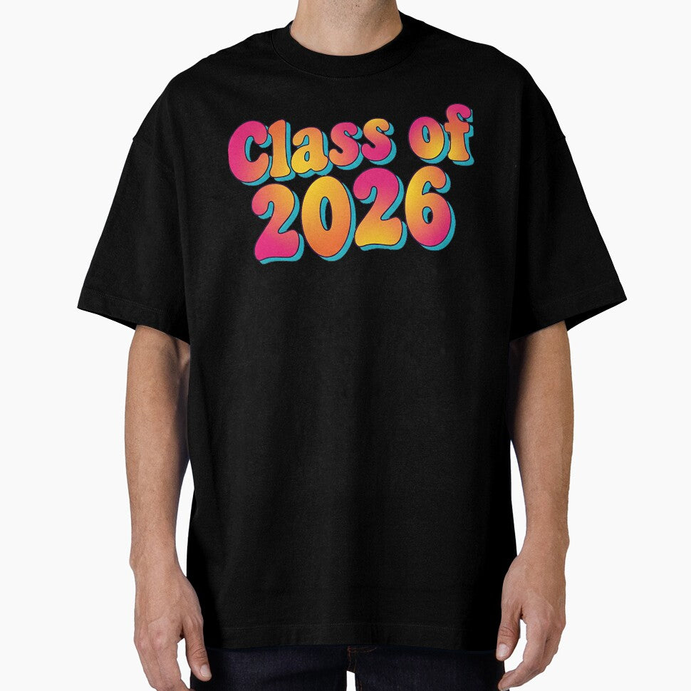 Vibrant Retro Class of 2026 Graduation Design by Silent Watch Threads.
