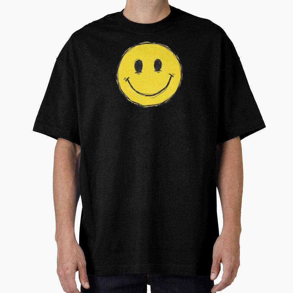 Sketchy Yellow Smiley Face - Hand Drawn Marker Doodle by Dakson Design - Fantasy Art
