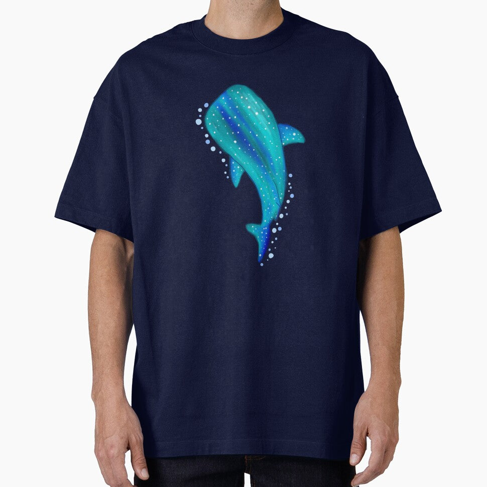 Whale Shark Blue Simple Sea Ocean Lover Art T shirt Sticker Gift Surfer Beach Mermaid by Marinaaa010