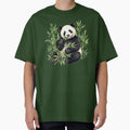Watercolor Panda Great Among Bamboo by DarVibe Designs