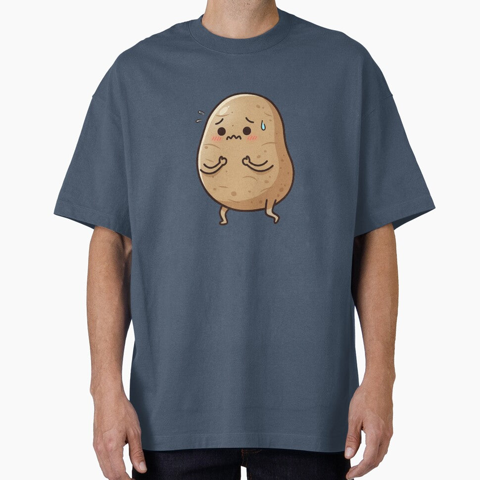 Worried Potato – Funny Anxiety Mascot Art by Strange Comforts
