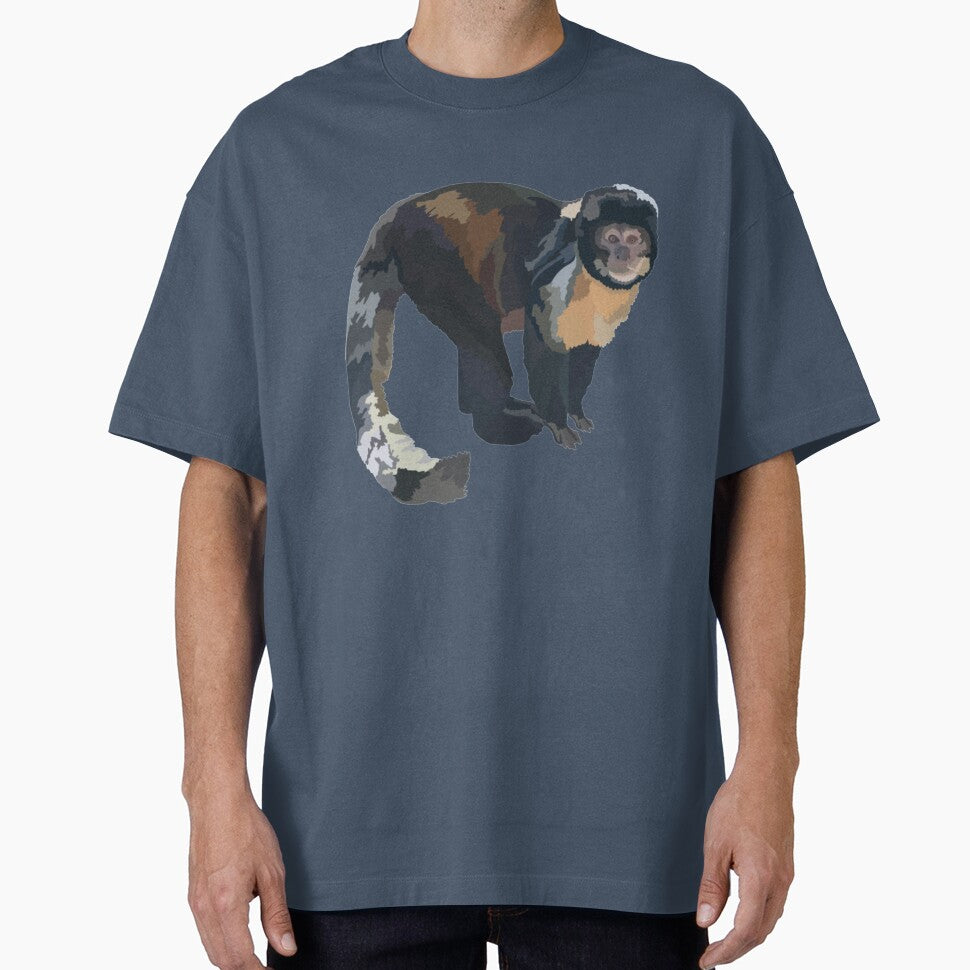 C is for Capuchin,Capuchin Monkey Artwork – Intelligent Primate Illustration and Wildlife Design by PrettylittlepastelUk