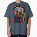 Protect the Wild Bear - Dynamic Face Composition with Energetic Shapes and Patterns by OlfactoART Studio