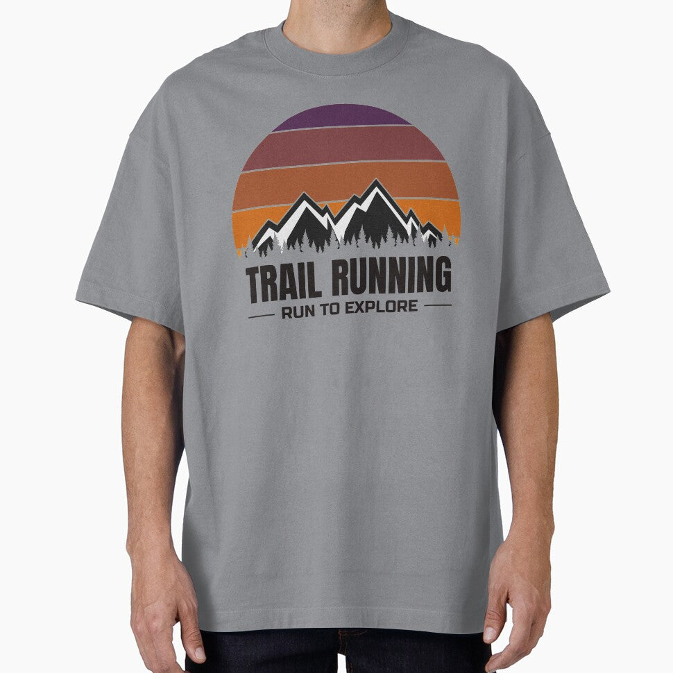 Trail Running - Run To Explore - Retro Sunset Ultra Trail Runner by grinta2021