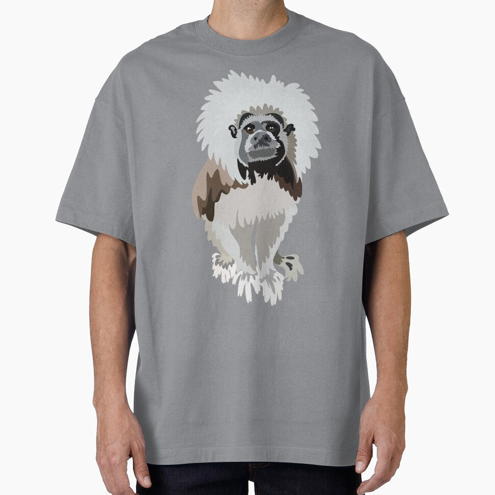 C is for Cottontop Tamarin,Cottontop Tamarin Artwork – Adorable Primate Illustration and Wildlife Design by PrettylittlepastelUk