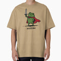 Huzzah Frog With Sword by Threadify LLC