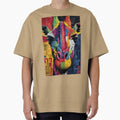 Dynamic Giraffe Spirit - Bright Geometric Wildlife Artwork with Modern Flair by OlfactoART Studio