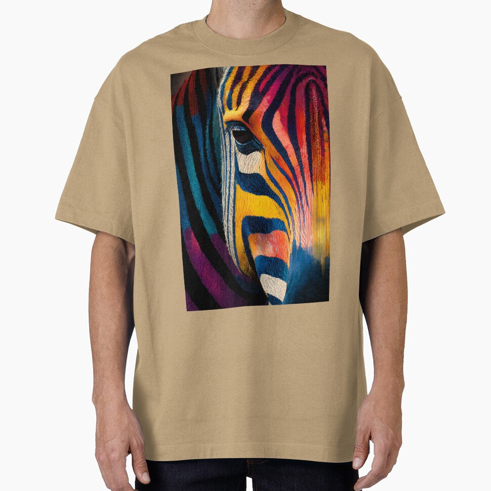 Protect the Zebra Spirit - Dynamic Close-Up with Colorful Patterns and Energy by OlfactoART Studio