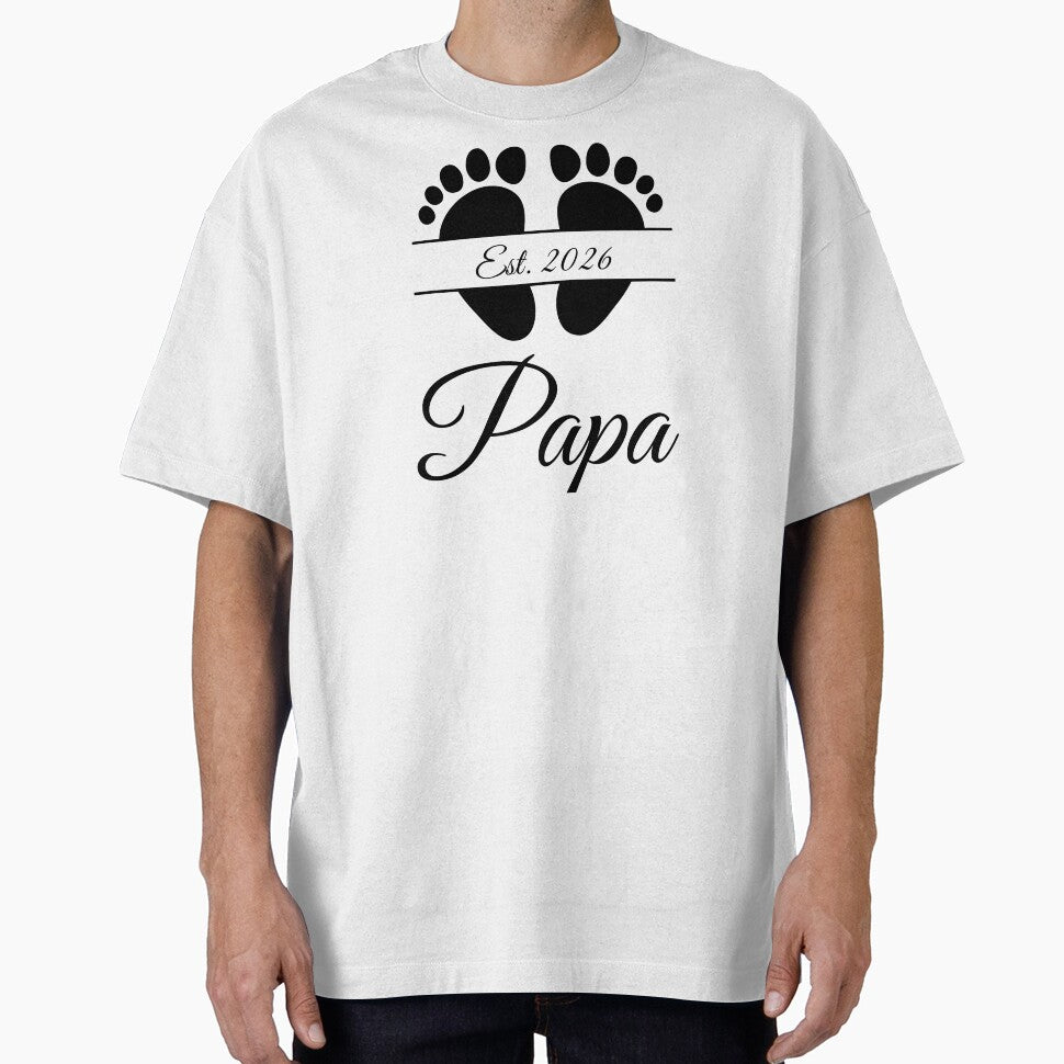 Papa Est. 2026 with Footprint Design by JeweledDesigns