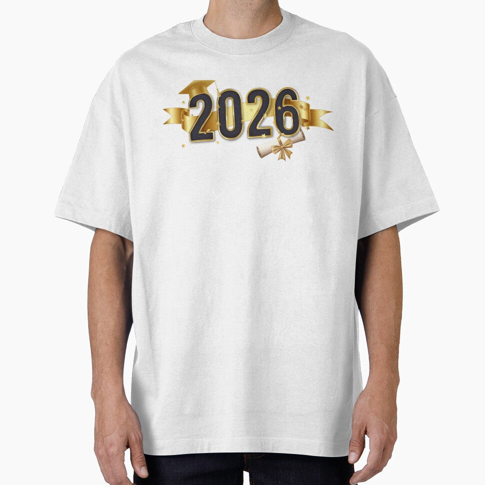Graduate 2026 with Gold Graduation Hat, Gold Star Confetti & Ribbon by JeweledDesigns