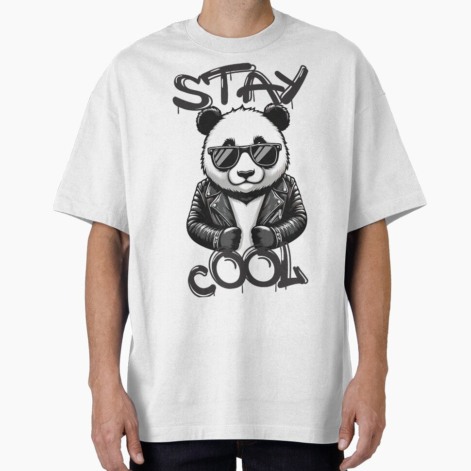 Cool Panda in Leather Jacket and Sunglasses by .LessuX.