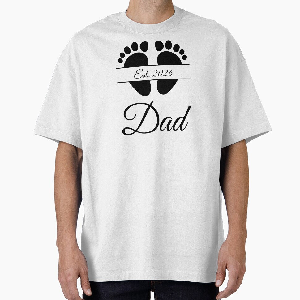 Dad Est. 2026 with Footprint Design by JeweledDesigns
