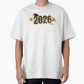 Graduate 2026 with Black Graduation Hat, Gold Star Confetti & Ribbon by JeweledDesigns