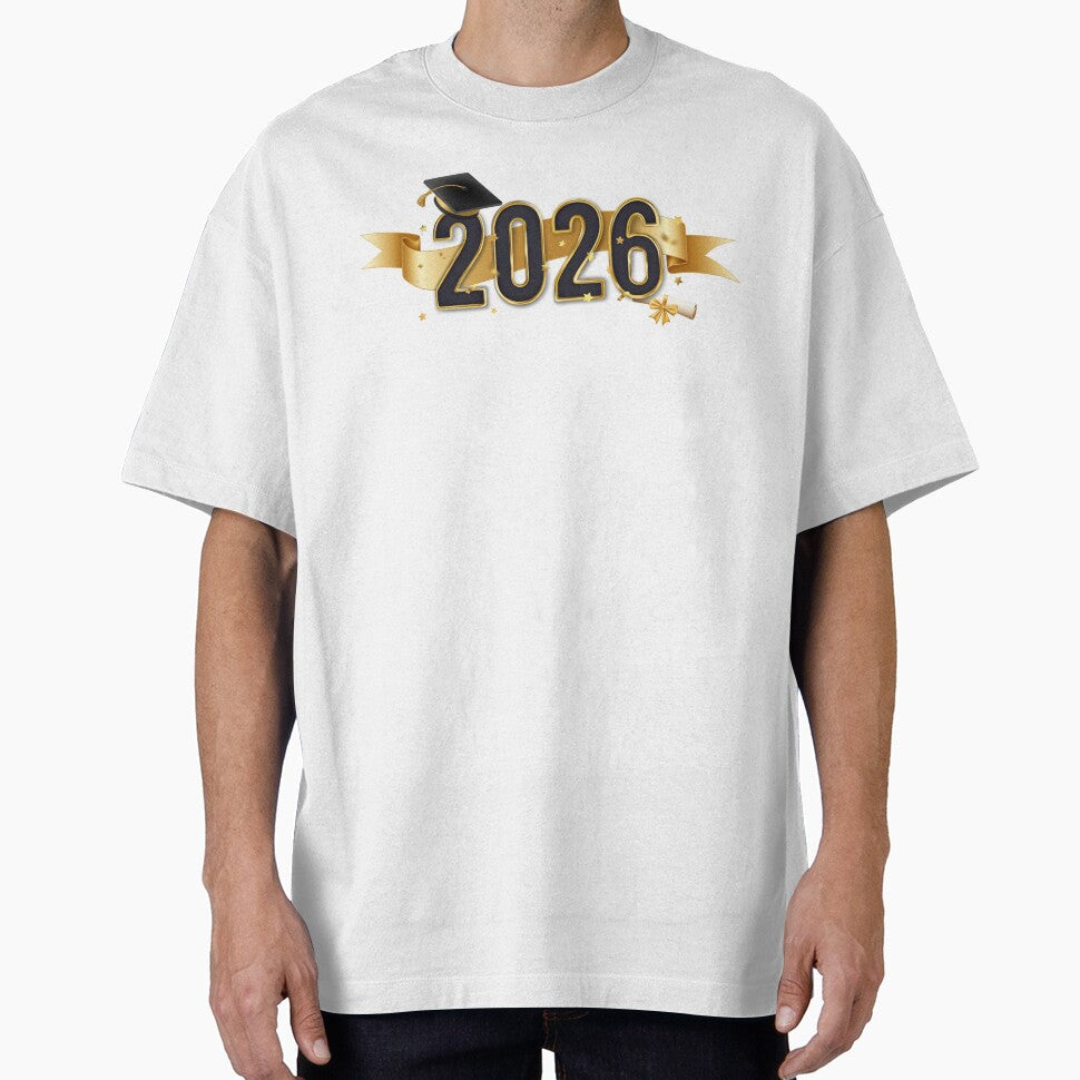 Graduate 2026 with Black Graduation Hat, Gold Star Confetti & Ribbon by JeweledDesigns