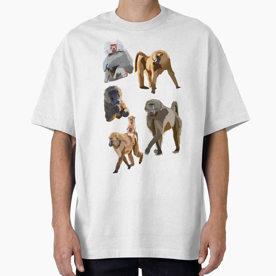 B is for Baboon, Baboon Artwork – Strong Primate Illustration and African Wildlife Design by PrettylittlepastelUk