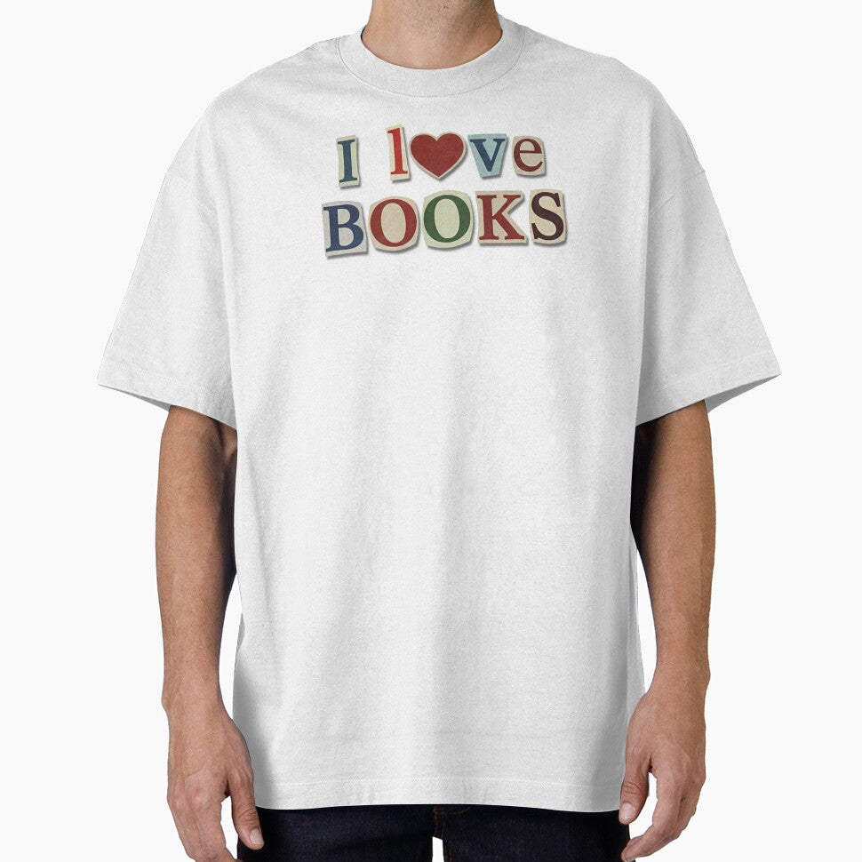 I Love Books – Collage Typography Sticker by tviyluv