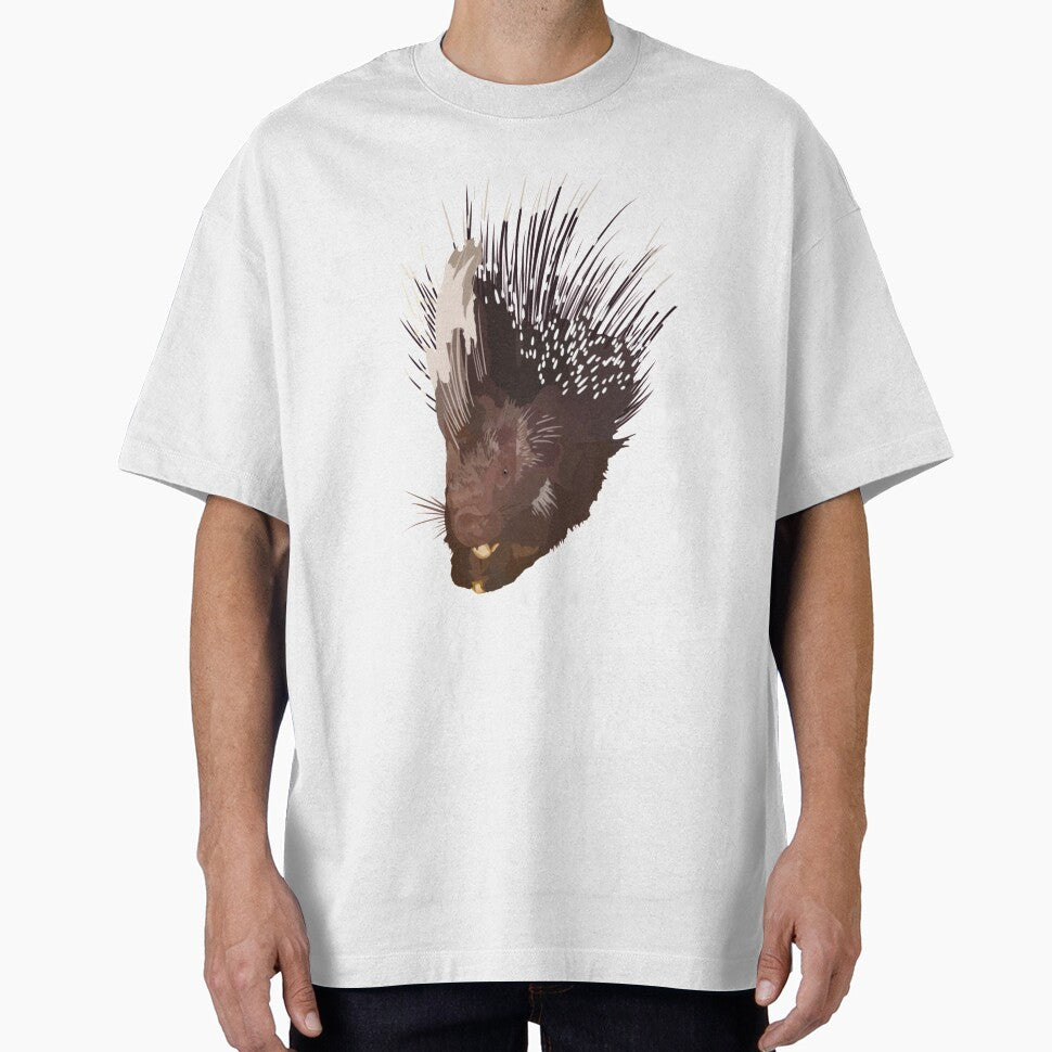 A is for African Crested Porcupine,African Crested Porcupine Artwork – Striking Rodent Illustration and Wildlife Design by PrettylittlepastelUk