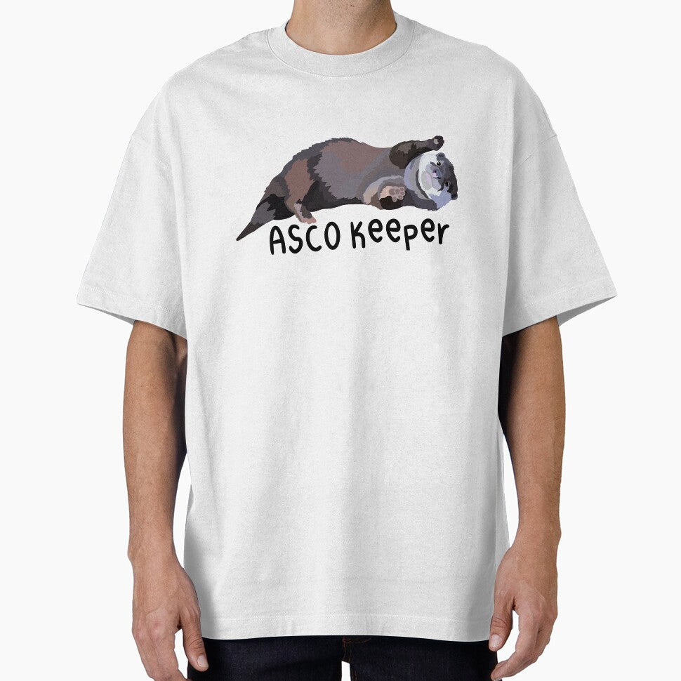 A is for Asian Short Clawed Otter Keeper,Asian Short-Clawed Otter Keeper Design – Dedicated Care and Conservation of Southeast Asian Otters Artwork by PrettylittlepastelUk