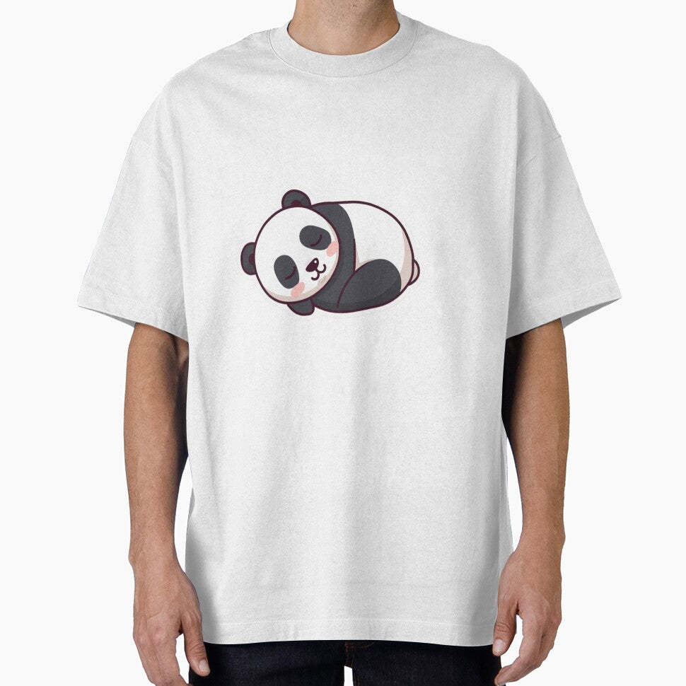 Sleeping Panda – Cute Kawaii Panda Aesthetic Illustration by snaperos