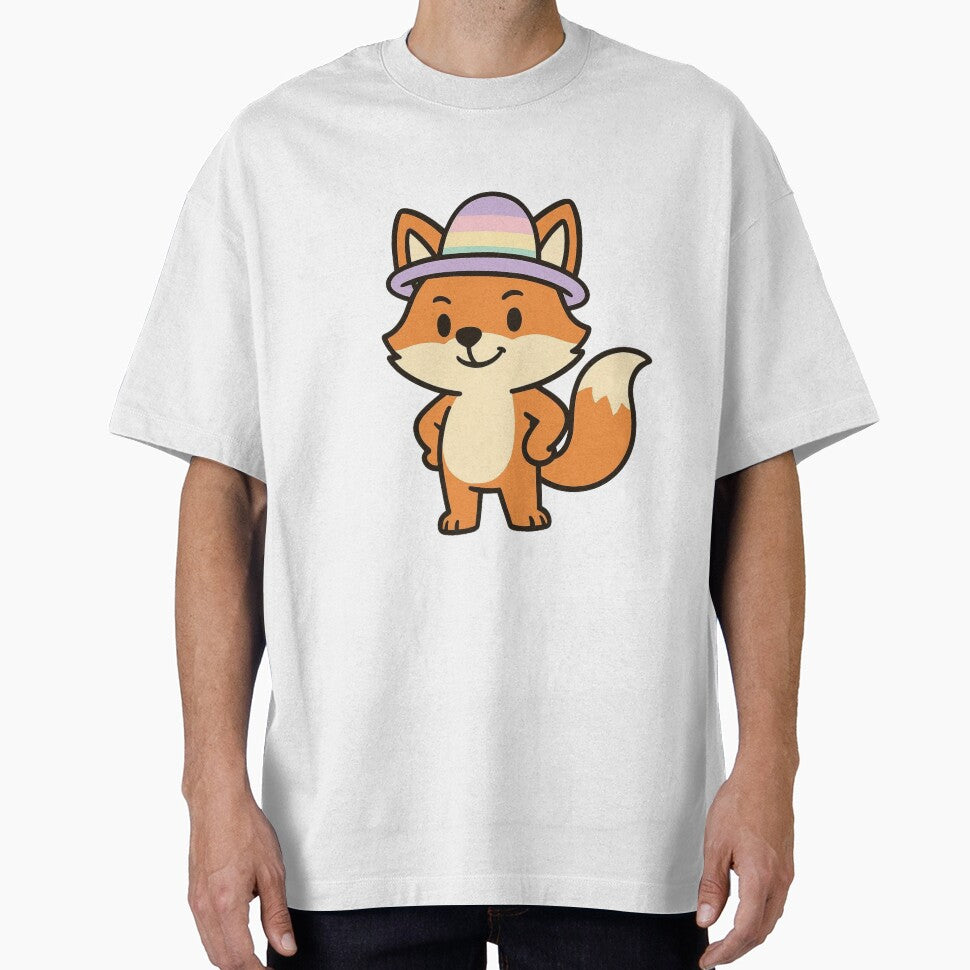 Cute Fox Wearing Easter Hat – Charming Spring Animal Character by Confuzz1ed