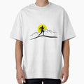 Running, runners and mountains with sun by claudiasartwork