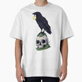 Raven on Mossy Skull by IllumeInk