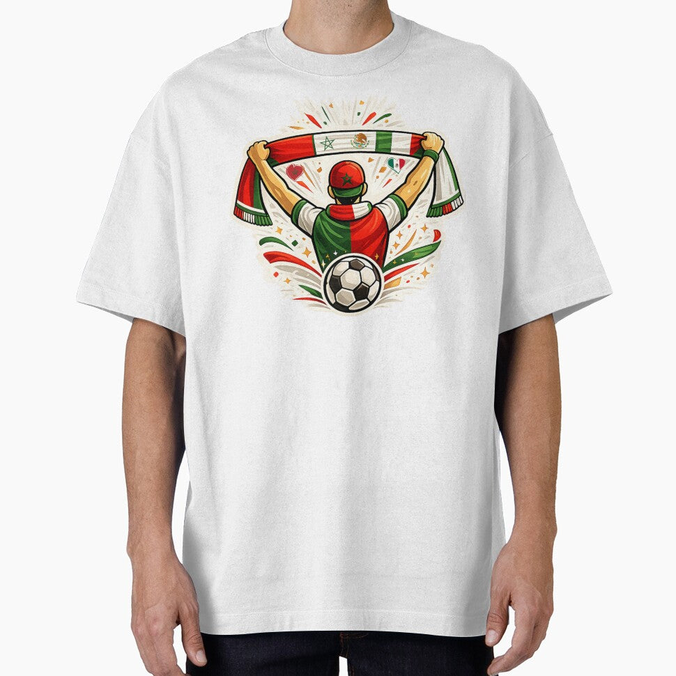 Mexico Morocco Soccer Fan Unity by Corvoria