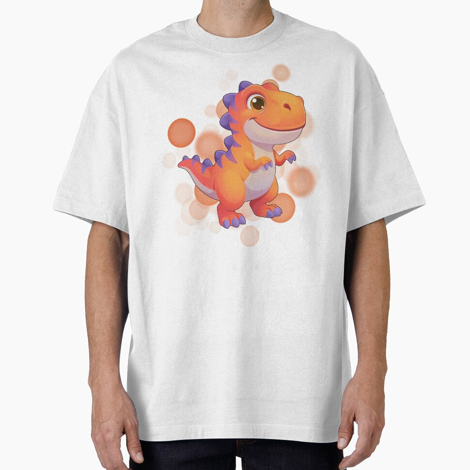 Orange Dinosaur with Purple Details - Cute Illustration by iamKRUK