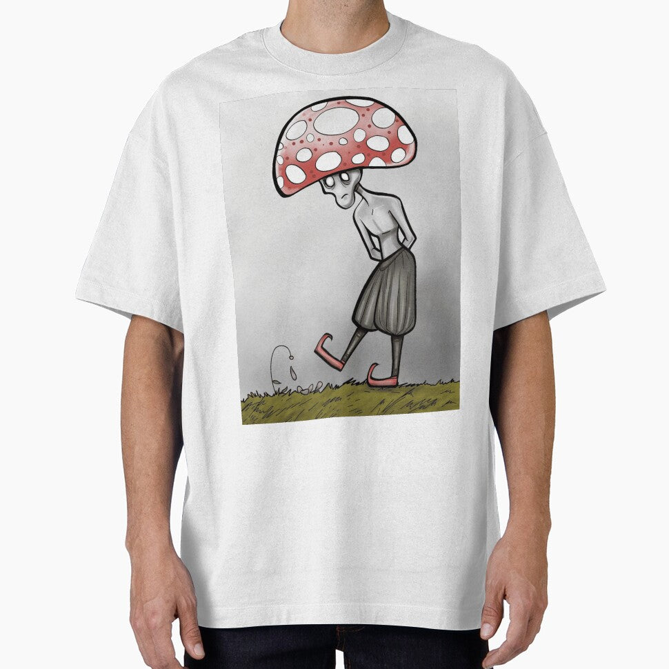 Sad Red Fly Agaric Mushroom Man Goblin Illustration by CosmicGloom