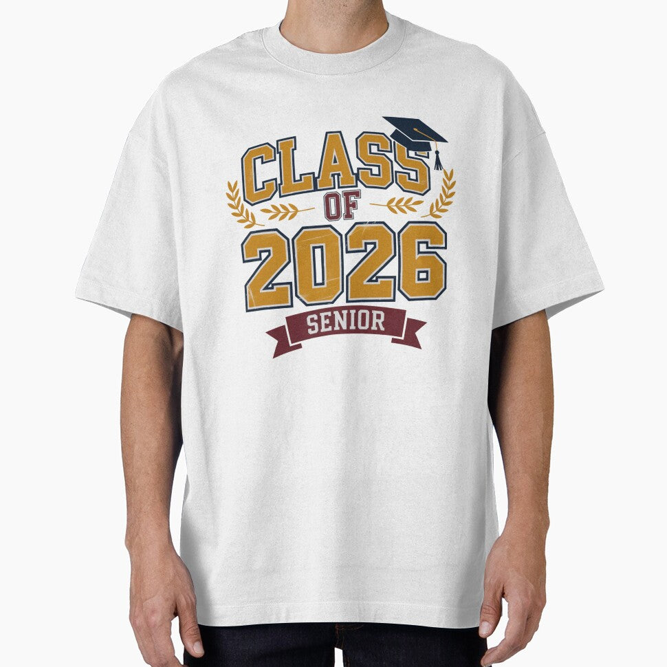 Class of 2026 Senior Graduation Vintage Varsity Design by What a cute-Tee