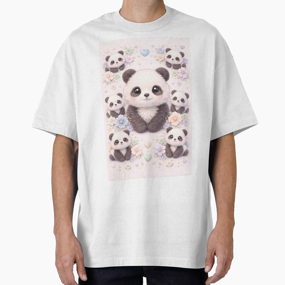 Cute Pastel Panda Aesthetic Phone Case | Kawaii Panda Floral Pattern | Adorable Panda Design by StickerMoodLab