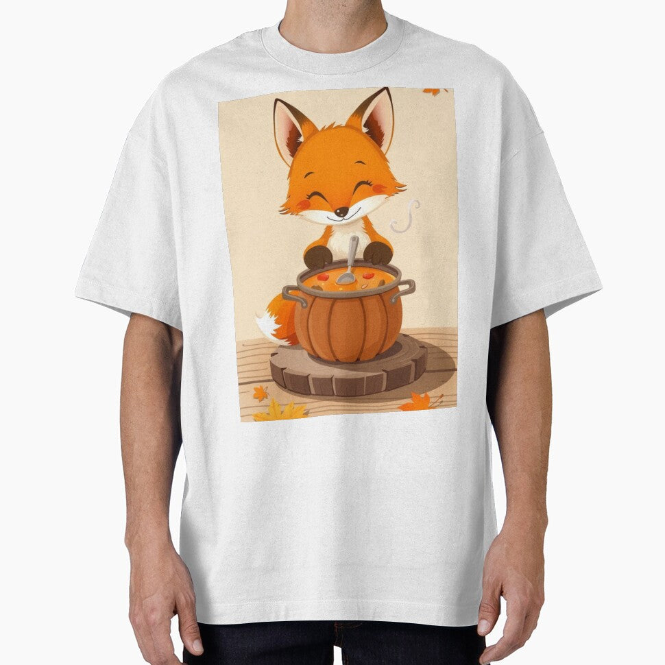 Cute Autumn Fox Graphic Tee | Cozy Woodland Fall Shirt by ArmaanArts